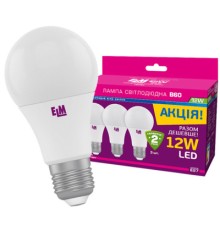 Лампочка ELM B60 12W PA10L E27 4000K 3шт. (18-0142)