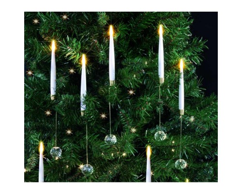 Ялинкова іграшка Novogod`ko набір свічок Antigravity LED; з кристалом, 32 см, 3 шт (974220)
