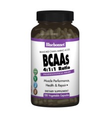 Амінокислота Bluebonnet Nutrition BCAAs (Розгалужені Ланцюги Амінокислот), 120 гелевих капсул (BLB-01590)