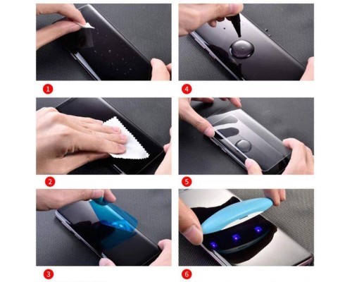 Скло захисне PowerPlant Xiaomi Mi 10 Pro (liquid glue + UF-lamp) (GL607907)