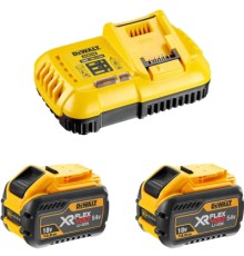 Набір акумулятор + зарядний пристрій DeWALT ЗП 18V, 54V, вихідний струм 8А, 2x12Ah(54V) (DCB118Y2)