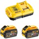 Набір акумулятор + зарядний пристрій DeWALT ЗП 18V, 54V, вихідний струм 8А, 2x12Ah(54V) (DCB118Y2)