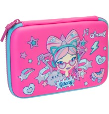 Пенал Cool For School 1 відділення з органайзером фуксія (QT-5630-Rosered)
