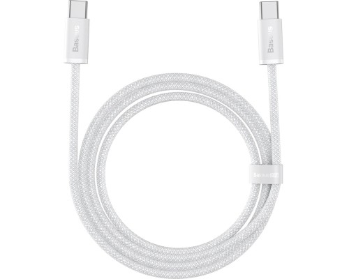 Дата кабель USB-C to USB-C 2.0m 5A White Baseus (CALD000302)