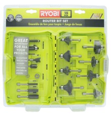 Набір фрез Ryobi RAKRBS15 набір 15 шт, хвостовик 6 мм (5132005352)