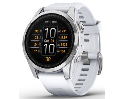 Смарт-годинник Garmin EPIX PRO (g2), 42, Glass, SS, Whitstn, GPS (010-02802-01)