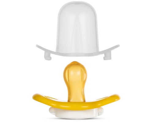 Пустушка Baboo латексна Marine, 0+ міс (жовта) (5-044)