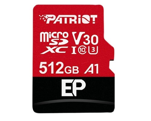 Карта пам'яті Patriot 512GB microSD class 10 UHS-I U3 (PEF512GEP31MCX) 