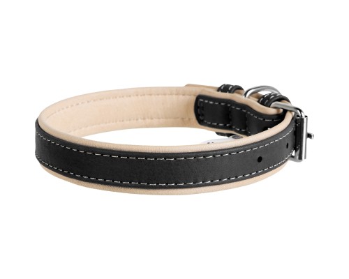 Нашийник для тварин WAUDOG Soft з QR паспортом S Ш 20 мм Д 30-39 см чорний (7190)