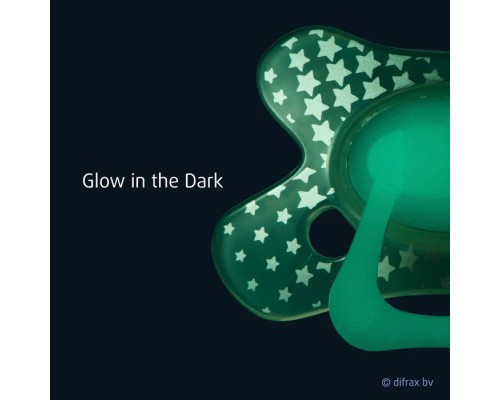 Пустушка Difrax Natural Night, світиться у темряві, 12+ міс (GL804)