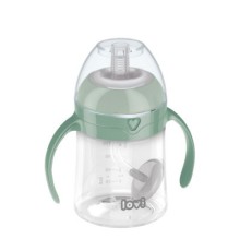 Поїльник-непроливайка Lovi з трубочкою та обтяжувачем 150 мл - зелена (35/364)