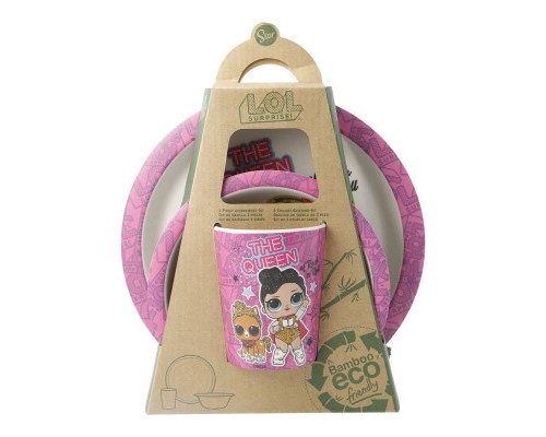Набір дитячого посуду Stor LOL Surprise - Glam, Bamboo Set (Stor-01255)