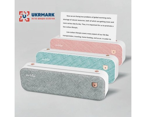 Принтер чеків UKRMARK A40PK А4, Bluetooth, USB, рожевий (900798)