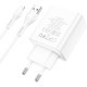 Зарядний пристрій HOCO C102A Fuerza QC3.0 four-port charger set(iP) White (6931474777720)