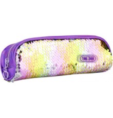 Пенал Cool For School 2 відділення з паєтками Фіолетовий (CF6490-purple)