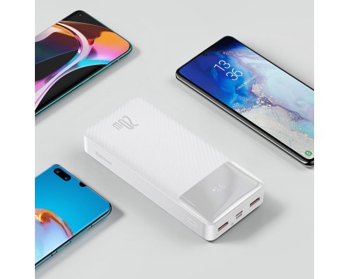 Батарея універсальна Baseus Bipow 20000mAh 20W white (PPBD050302)