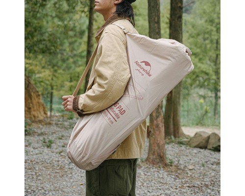 Туристичний килимок Naturehike Самонадувний 10 см одинарний NH20FCD08 бежевий (6927595720004)