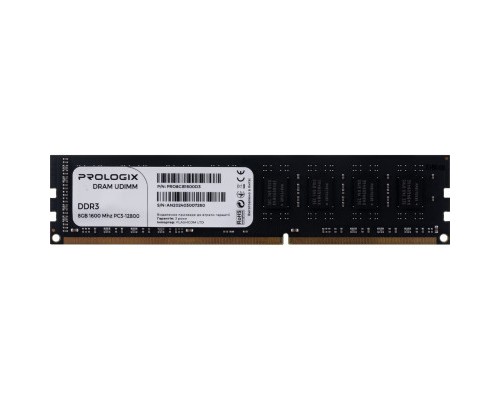 Модуль пам'яті для комп'ютера DDR3 8GB 1600 MHz Prologix (PRO8GB1600D3)