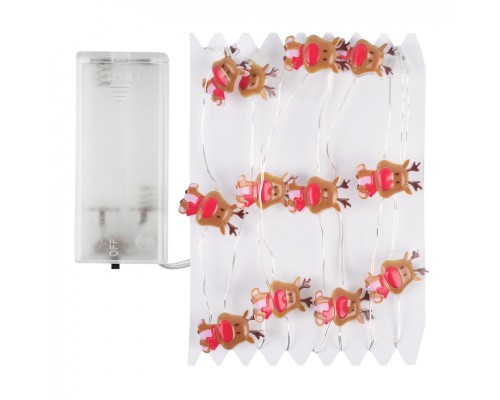 Гірлянда YES! Fun На мідному дроті Олені 20 LED Тепло-біла 2.2 м На батарейках (801206)