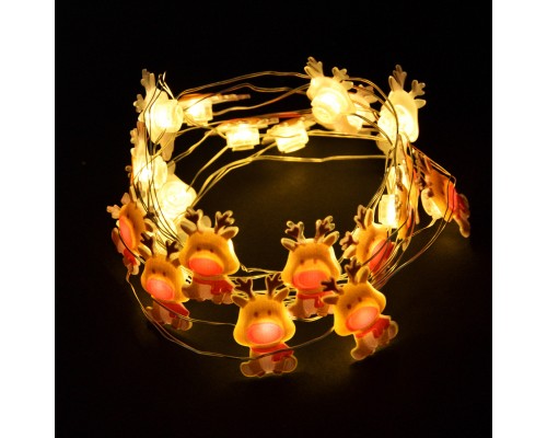 Гірлянда YES! Fun На мідному дроті Олені 20 LED Тепло-біла 2.2 м На батарейках (801206)