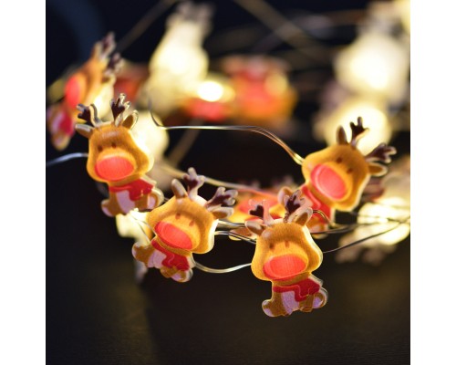 Гірлянда YES! Fun На мідному дроті Олені 20 LED Тепло-біла 2.2 м На батарейках (801206)