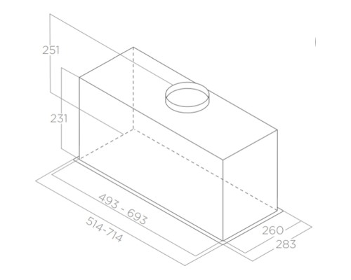 Витяжка кухонна Elica CT23 BL MAT/A/52