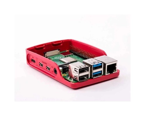 Додаткове обладнання до промислового ПК Raspberry Pi Корпус для Raspberry Pi 4 Model B, офіційний червоно-білий (KP4RW)