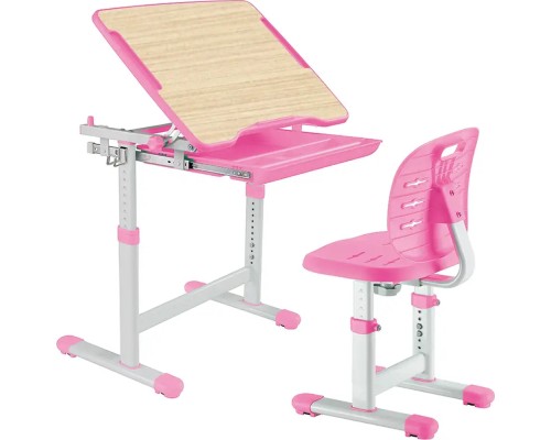 Парта зі стільцем FunDesk Piccolino III Pink-w
