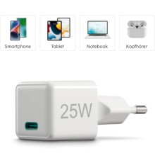 Зарядний пристрій Hama 25W USB-С PD white (00201981)