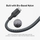 Дата кабель USB-C to USB-C 1.8m 140W bio-nylon 544 black Anker (A80F6H11)