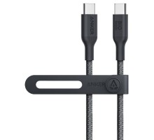 Дата кабель USB-C to USB-C 1.8m 140W bio-nylon 544 black Anker (A80F6H11) Дата кабель USB-C to USB-C 1.8m 140W bio-nylon 544 black Anker (A80F6H11)