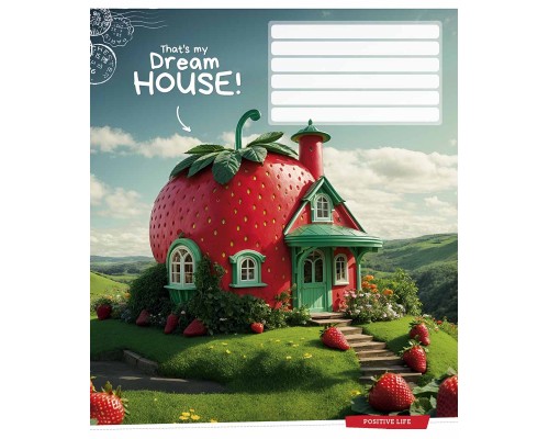 Зошит Школярик Dream house 18 аркушів клітинка (018-3530K)