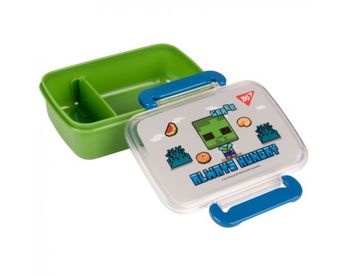 Ланч-бокс дитячий Yes Minecraft 420 мл, зелено-сірий (708054)