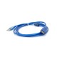 Дата кабель USB 2.0 AM/AF 1.5m ferrite transparent blue Voltronic (YT-AM/AF-1.5TBL)