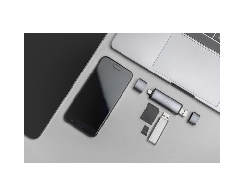 Зчитувач флеш-карт Digitus USB-C/USB 3.0 SD/MicroSD (DA-70886)