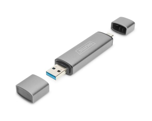 Зчитувач флеш-карт Digitus USB-C/USB 3.0 SD/MicroSD (DA-70886)