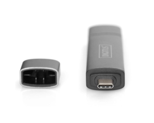Зчитувач флеш-карт Digitus USB-C/USB 3.0 SD/MicroSD (DA-70886)