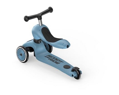 Самокат Scoot&Ride Highwaykick-1 Push and Go сіро-синій (SR-240527-STEEL)