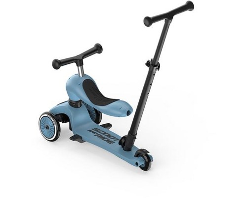 Самокат Scoot&Ride Highwaykick-1 Push and Go сіро-синій (SR-240527-STEEL)