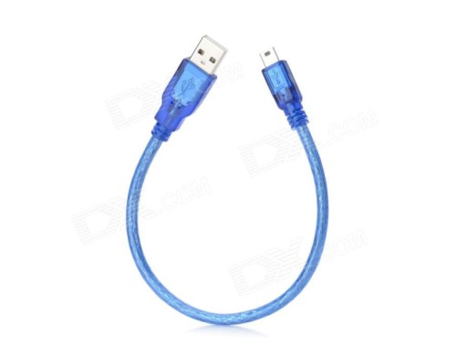 Дата кабель USB 2.0 AM to Mini 5P 0.3m blue Ritar (YT-C/AM-0.3MnBl/10336)
