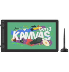 Графічний планшет Huion Kamvas 16 Gen3 Black + рукавичка (GS1563)