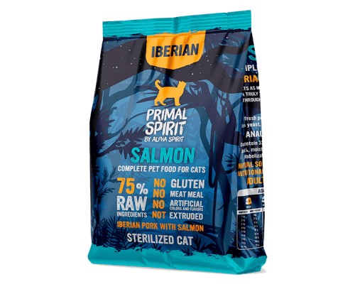 Сухий корм для кішок Alpha Spirit Primal Iberian Salmon 1 кг (8436586311469)