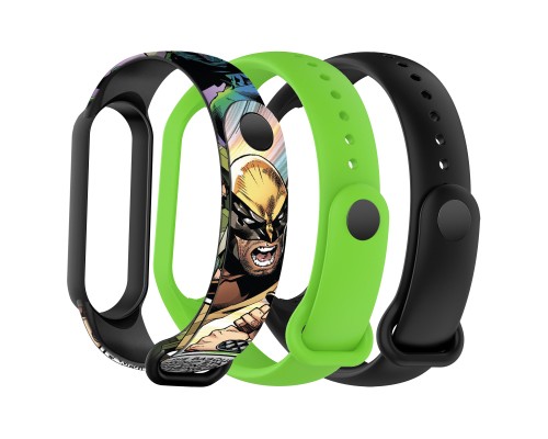 Ремінець до фітнес браслета Armorstandart комплект 3шт Xiaomi Mi Band 7/6/5 New Style Wolverine (ARM87047)