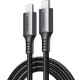 Дата кабель USB-C to USB-C 1.0m 60W US567 black UGREEN (15373)