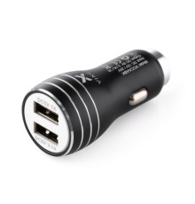 Зарядний пристрій Vinga Dual USB Car Charger aluminium 15.5W Max (VCCAABK)