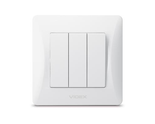 Вимикач Videx BINERA 3кл білий (VF-BNSW3-W)