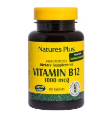Вітамін Natures Plus Вітамін B-12 (Метилкобаламін), Nature's Plus 1000 мкг, 90 Та (NTP1720)
