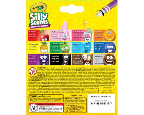 Набір для творчості Crayola Silly Scents Твіст воскової крейди з ароматом 12 шт. (256321.024)