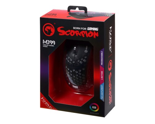 Мишка Marvo M399 RGB-LED USB Black (M399)