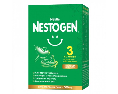 Дитяча суміш Nestogen 3 з лактобактеріями L. Reuteri з 12 міс. 600 г (7613287111821)